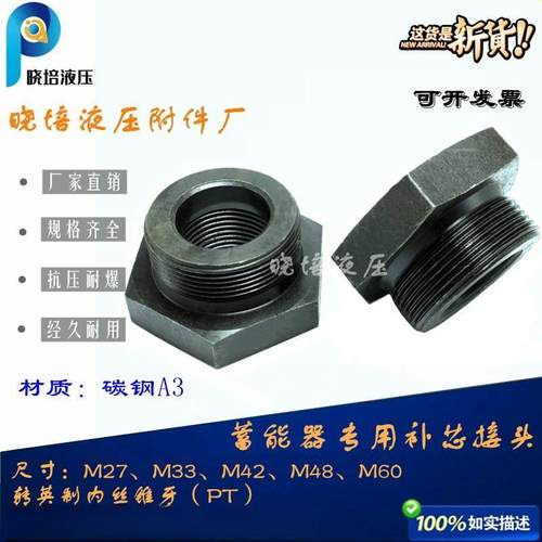 蓄能器专用补芯接头公制过渡