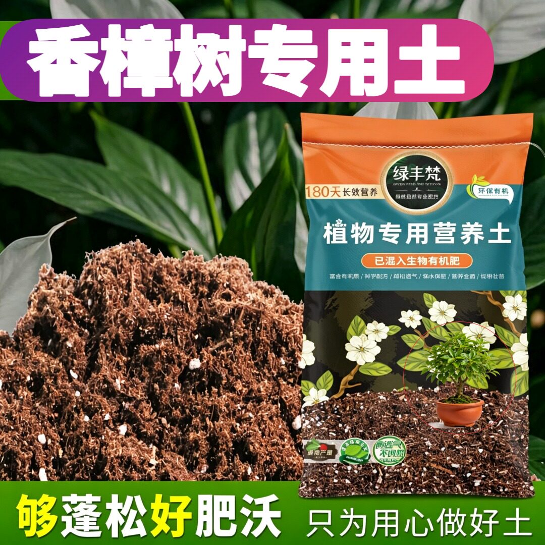 香樟树专用花泥温和基质室内盆栽土有机防徒长无草籽观花利于发根