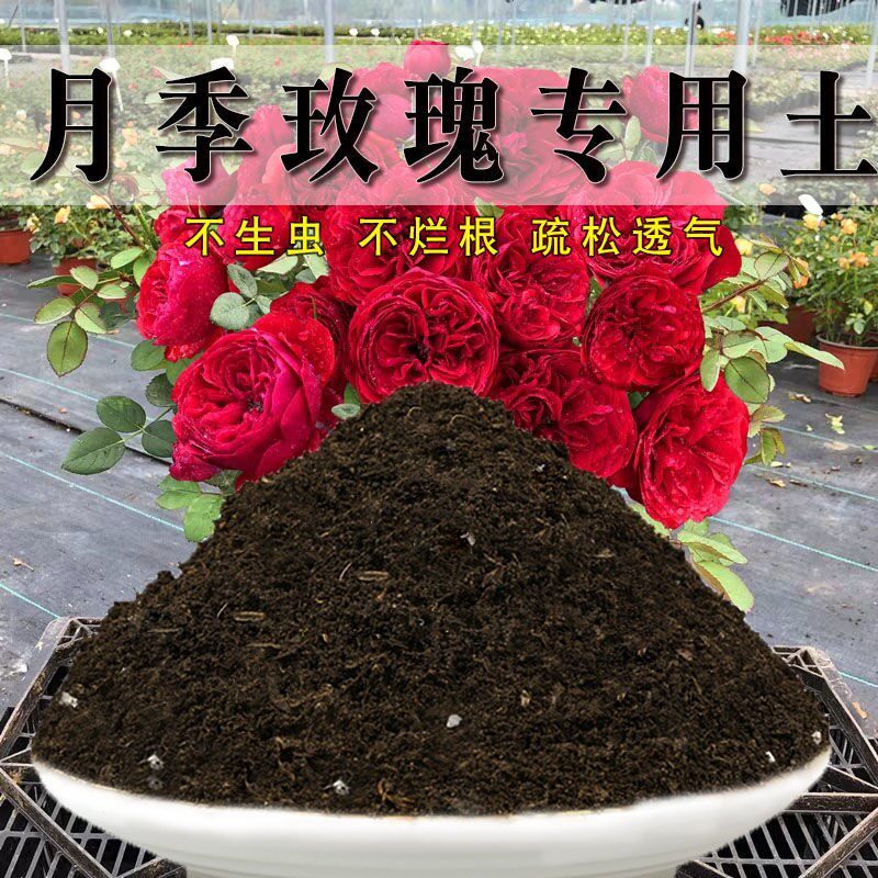 月季玫瑰土专用土月季花营养土壤蔷薇欧月花泥土酸性种植土有机肥