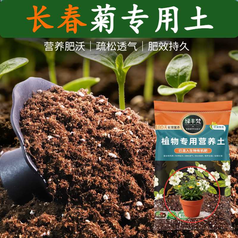 长春菊适用配方土质地轻盈蓬松多孔育苗种球栽种实惠款多肉专用土