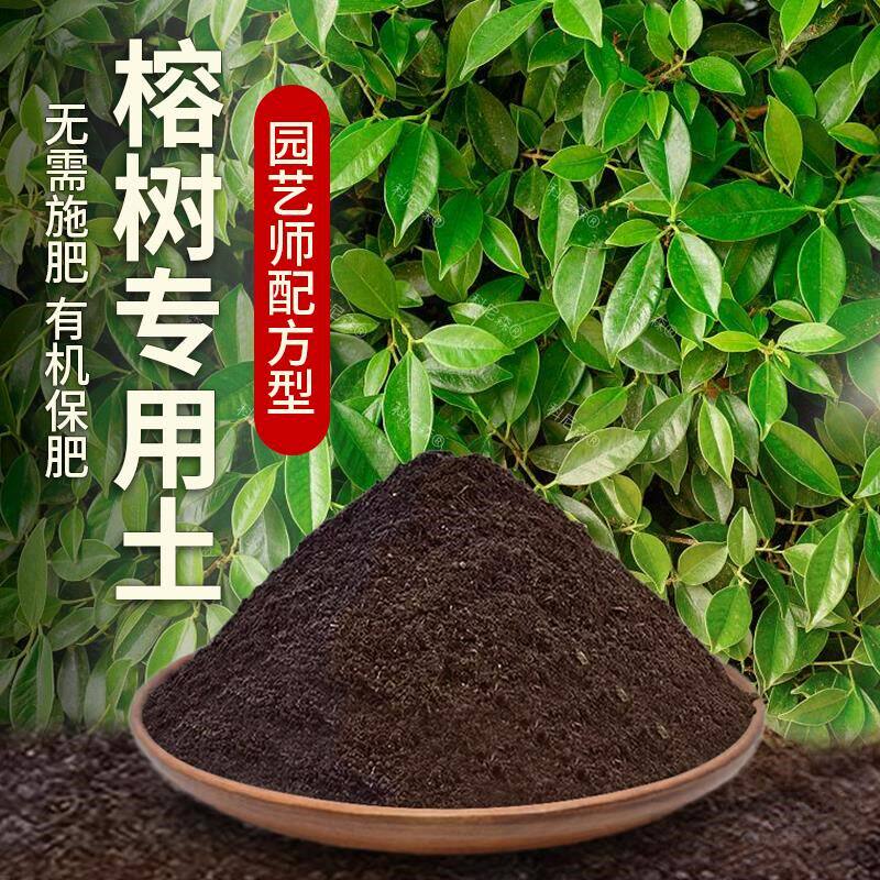 榕树专用土肥料榕树营养土育苗花土种植种花家庭花盆绿植植物泥土