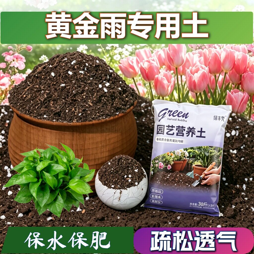 黄金雨专用盆景土高温腐熟不烂根扦插加深生根粉天然防黄叶多肉