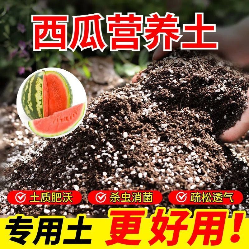 西瓜专用土西瓜种植土营养土盆栽土果树育苗土有机土阳台西瓜土壤
