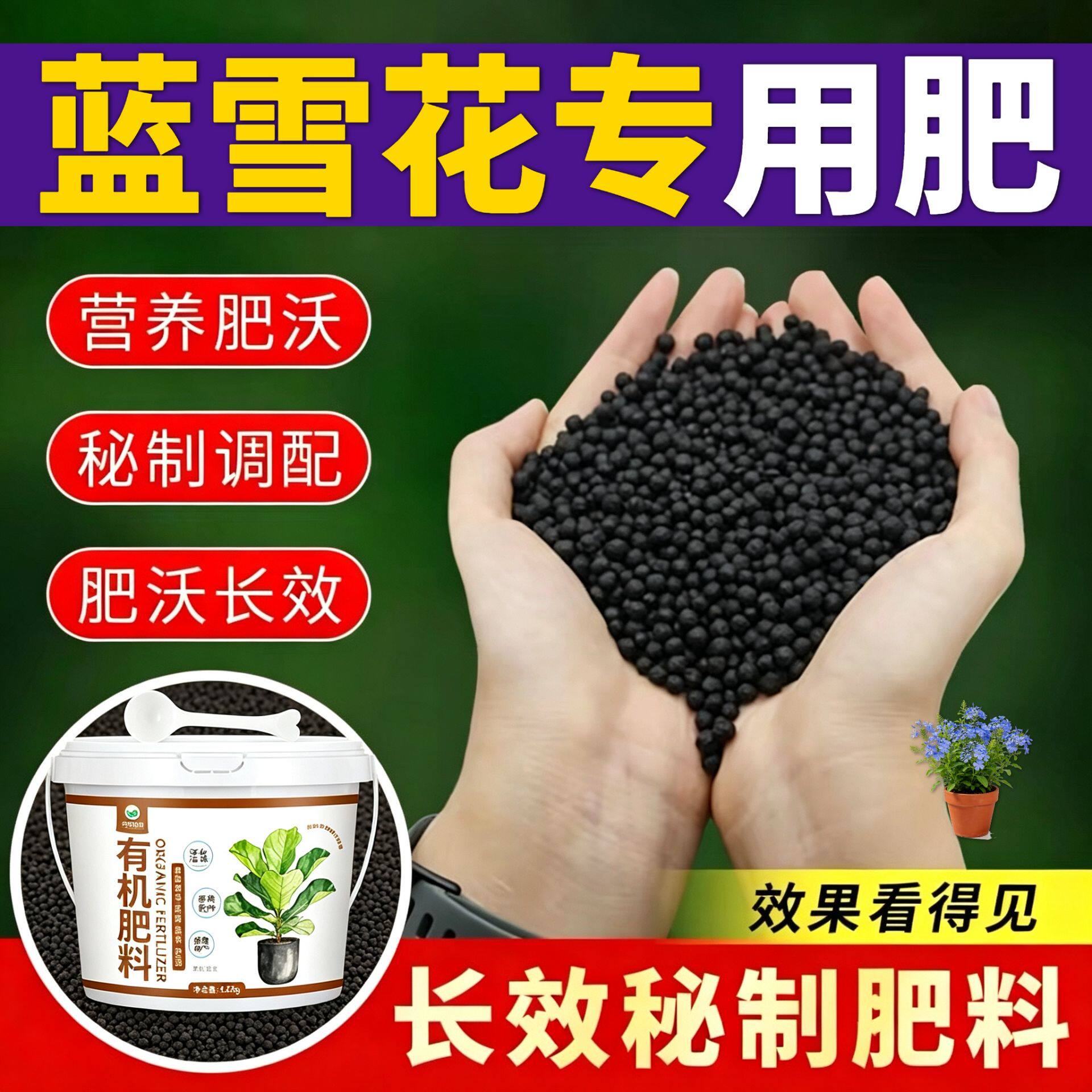 蓝雪花专用肥养花肥缓释肥易吸收盆栽营养肥壮苗促长室内根壮苗好