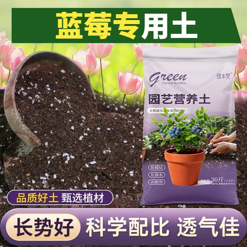 蓝莓专用有机土根壮苗好加珍珠岩菜园加牛粪精选防徒长观叶大包