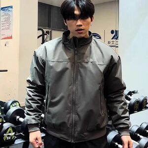黑色痞帅美式三防飞行员夹克男款春秋季高级感户外工装外套棒球服图片
