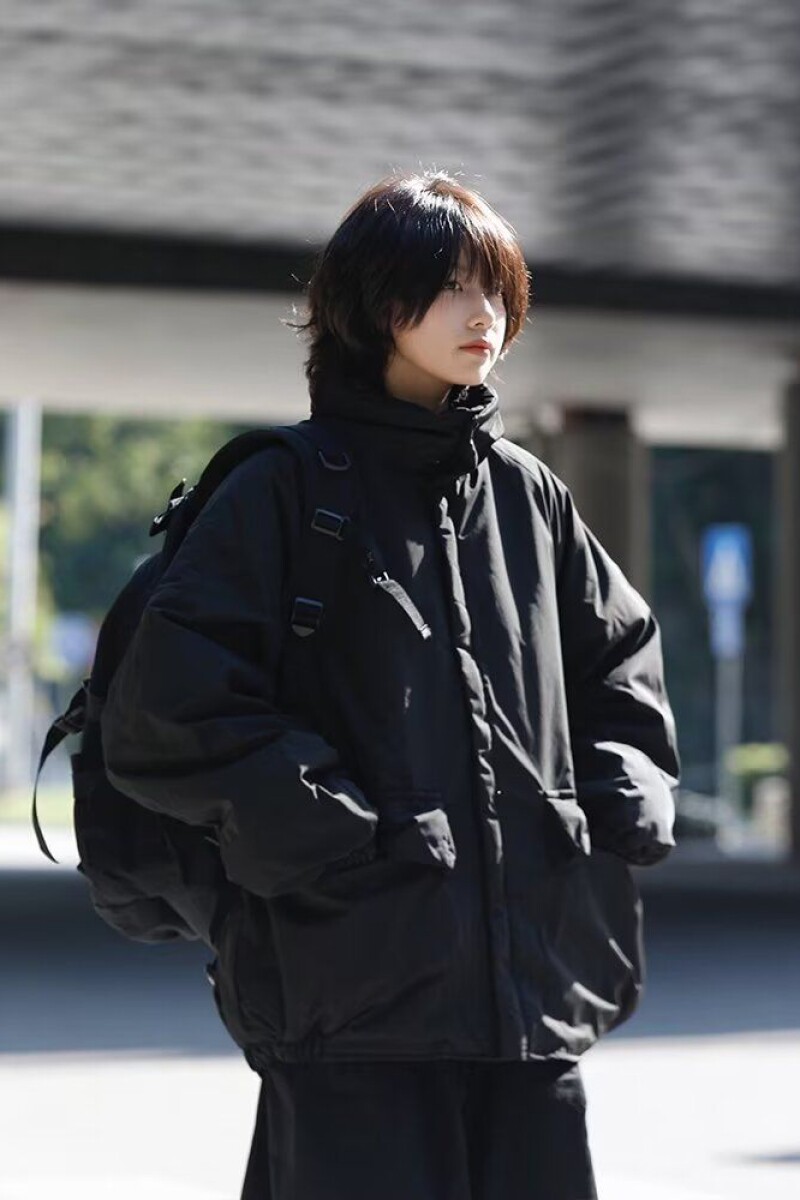 1506/QJ570/P73多口袋机能工装立领宽松男女防泼水冲锋衣1,男装夹克,星座1506