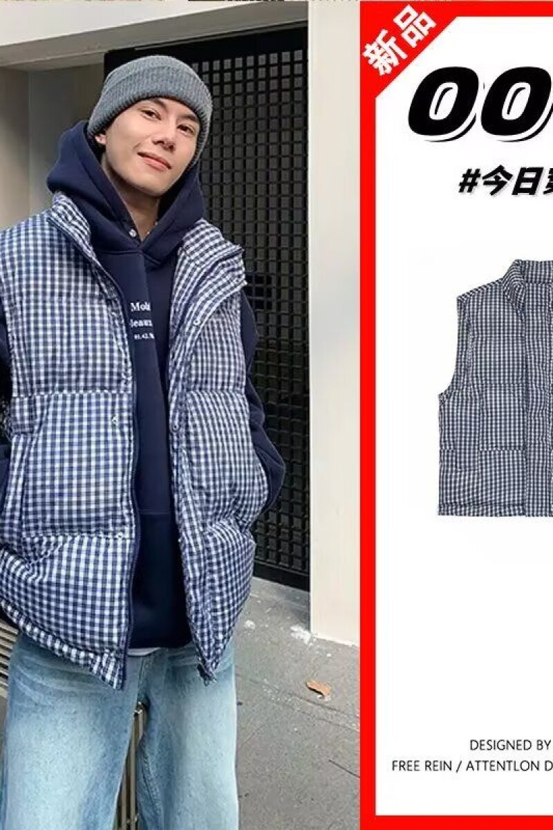1506/Q88030/P53复古多口袋工装马甲男日系bf风坎肩背心棉衣外套图片