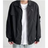 1506/Q6300/P44男女春秋款工装夹克黑色显瘦衣服宽松翻领外套1，男装夹克，星座1506