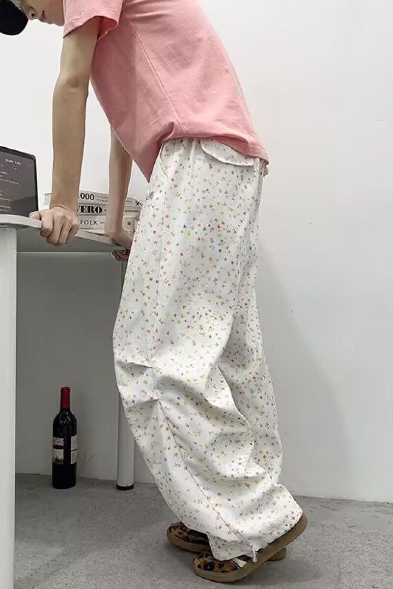 1506/QA80310/P39宽松休闲裤男流百搭裤子夏季坠感阔腿拖地长裤,男装休闲裤,星座1506
