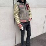 1506/QT1690/P66美式复古撞色棒球服外套毛巾绣新款飞行员夹克潮，男装夹克，星座1506
