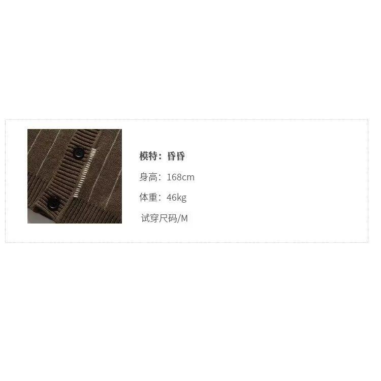 1506/Q32650/P59复古竖纹V领开衫毛衣男秋冬季宽松休闲针织衫2,男装针织衫/毛衣,星座1506