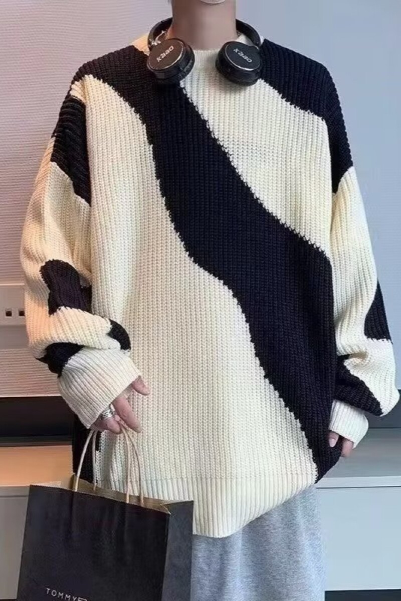 1506/QYM080/P42冬季日系打底衫复古慵懒线衣宽松针织衫外套2,男装T恤,星座1506
