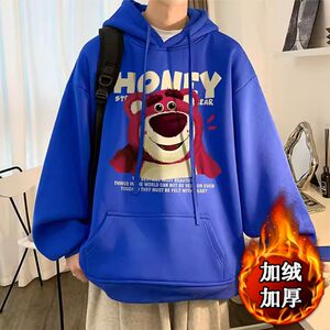 1506/Q贝贝绒J149红毛熊0/P39港风宽松潮牌字母印花百搭外套图片