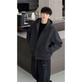 1506/QA2690/P80开衫连帽卫衣秋季新款男女拼接格纹设计休闲外套1，女装短外套，星座1506