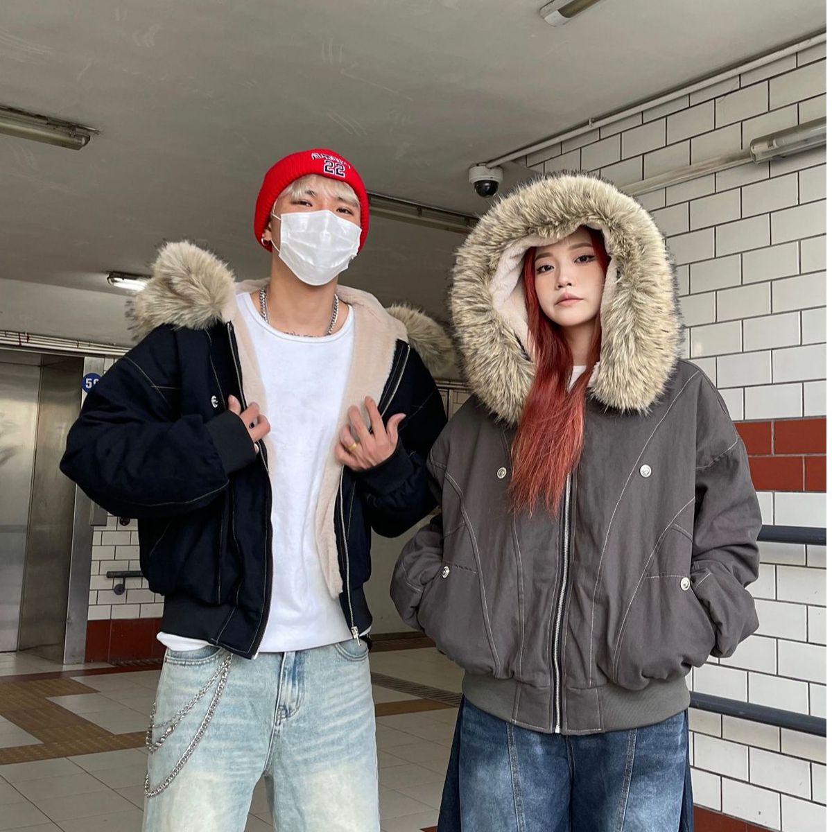 1506/Q86170/P90情侣派克服短款羽绒棉服仿兔毛大毛领连帽男棉衣,男装棉衣,星座1506