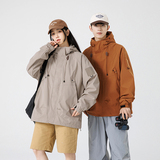 1506/J90/P40工装冲锋衣情侣款连帽夹克男机车风工装外套，男装夹克，星座1506