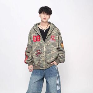 1506/QDX2030/P72美式连帽卫衣男潮牌秋季宽松休闲重磅痞帅上衣服图片