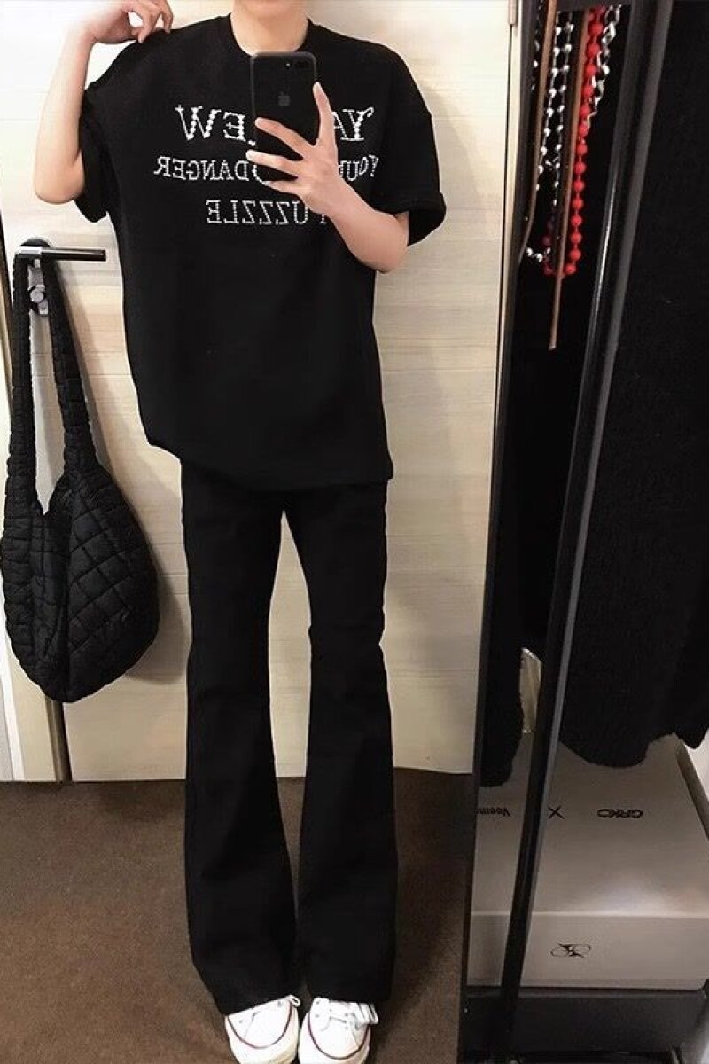 1506/Q10170/P30怪兽黑色微喇弯刀牛仔裤男裤子修身直筒裤,男装牛仔裤,星座1506