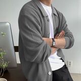 1506/QM380/P49韩版潮流高级感麻花纹针织开衫，男装卫衣，星座1506