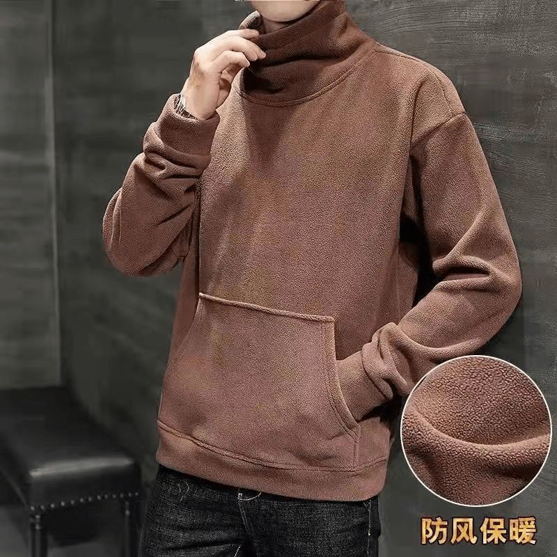 1506/QG010/P26秋冬德绒半高领卫衣男长袖加绒厚款外套,女装短外套,星座1506