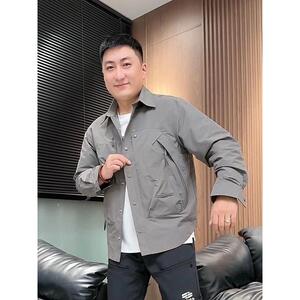 1506/Q76540/P64秋新款男士潮牌翻领衬衫外套简约夹克外套图片