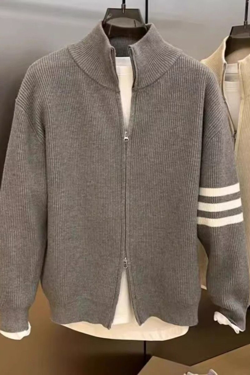 1506/QY780/P56新款经典四条杠外套针织衫开衫秋冬加厚上衣1,男装针织衫/毛衣,星座1506