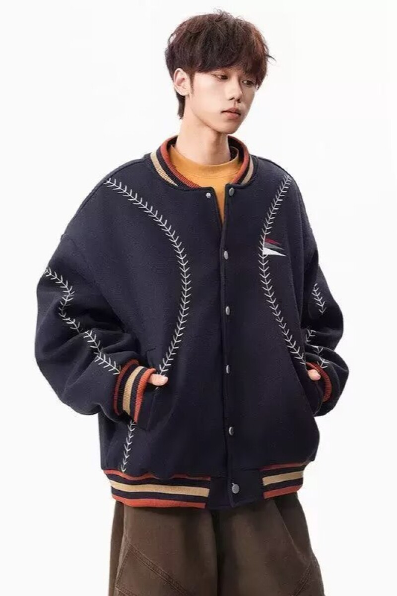 1506/QHT2830/P79潮牌情侣美式皮夹克宽松棒球服棉衣夹棉外套2,男装夹克,星座1506
