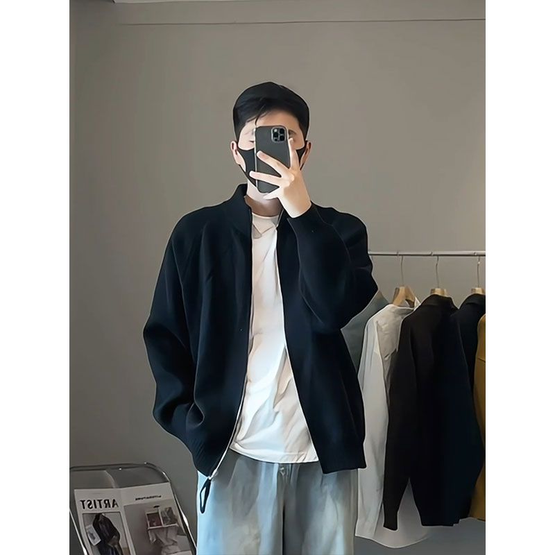 1506/QL1020/P62美式复古廓形外套男初秋针织衫2，男装针织衫/毛衣，星座1506