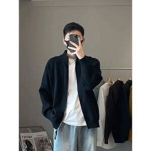 1506/QL1020/P62美式复古廓形外套男初秋针织衫2图片