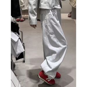 1506/Q195/P44美式复古纯色工装裤男女街头简约锥形休闲长裤潮图片