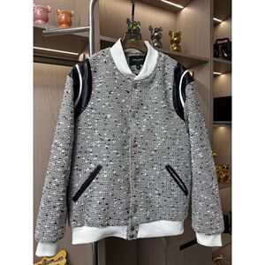 1506/QJ4090/P61网红小香风外套男女刺绣波点编织棒球服情侣款图片