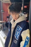 1506/QWT440/P56潮美式重工字母植绒刺绣棒球服男秋季宽松夹克，男装夹克，星座1506