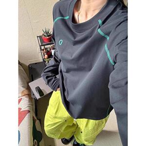1506/QT7810/P41户外运动速干衣印花长袖T恤防晒打底男女款图片