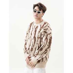 1506/QX0300/P54新款秋冬季慵懒宽松针织衫加厚保暖上衣服1图片