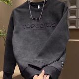 1506/QLZ43加绒0/P42印花秋冬卫衣男春秋季韩版新款圆领宽松上衣，男装卫衣，星座1506