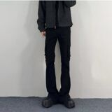 1506/QK550/P46大口袋黑色工装休闲裤男女潮牌修身显瘦微喇裤1，男装工装外套，星座1506