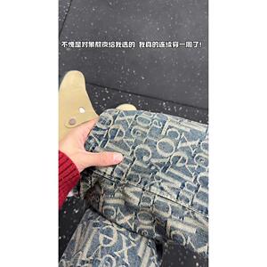 1506/QT12620/P47春秋新款满印提花美式高街痞帅微喇叭长裤1图片
