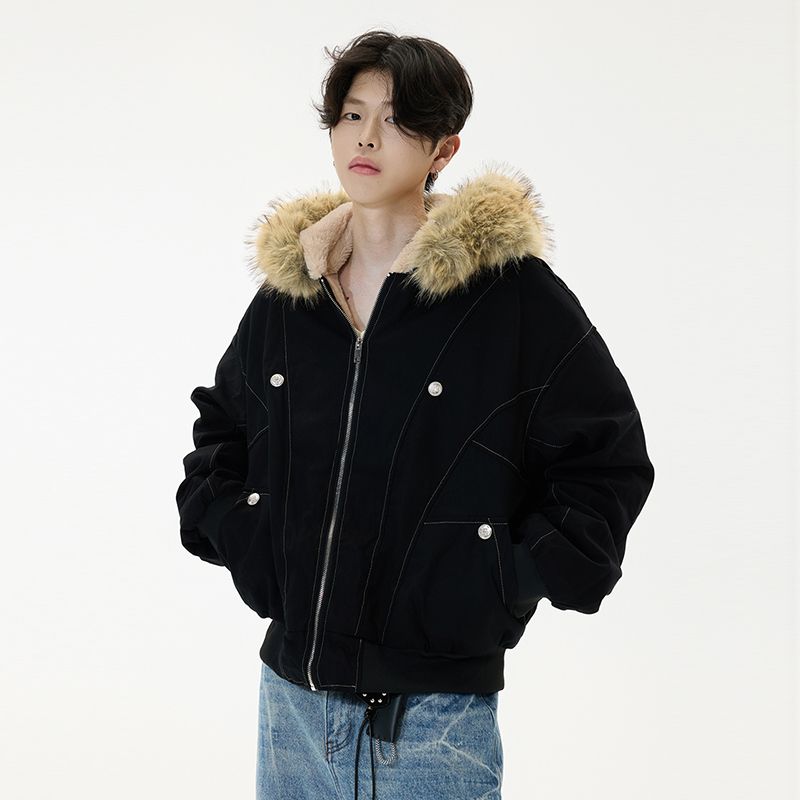 1506/QZSD030/P134座山雕连帽棉服男女冬季棉袄棉上衣男夹棉外套1,男装棉衣,星座1506