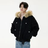 1506/QZSD030/P134座山雕连帽棉服男女冬季棉袄棉上衣男夹棉外套1，男装棉衣，星座1506