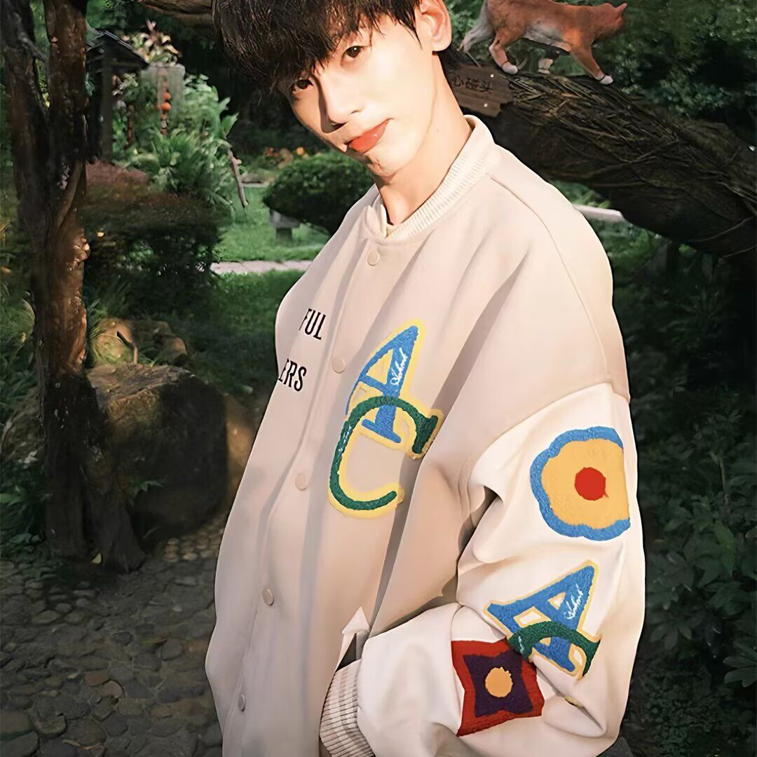 1506/QA020/P64棒球服女春秋季潮牌宽松情侣百搭夹克外套1,男装夹克,星座1506