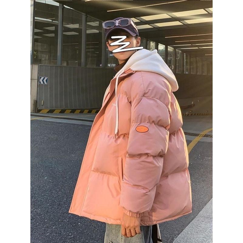 1506/Q6180/P69棉衣男冬季加厚保暖棉服外套假两件连帽棉服2图片