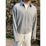 1506/QW720/P42新中式重磅亨利领华夫格运动长袖2，男装卫衣，星座1506