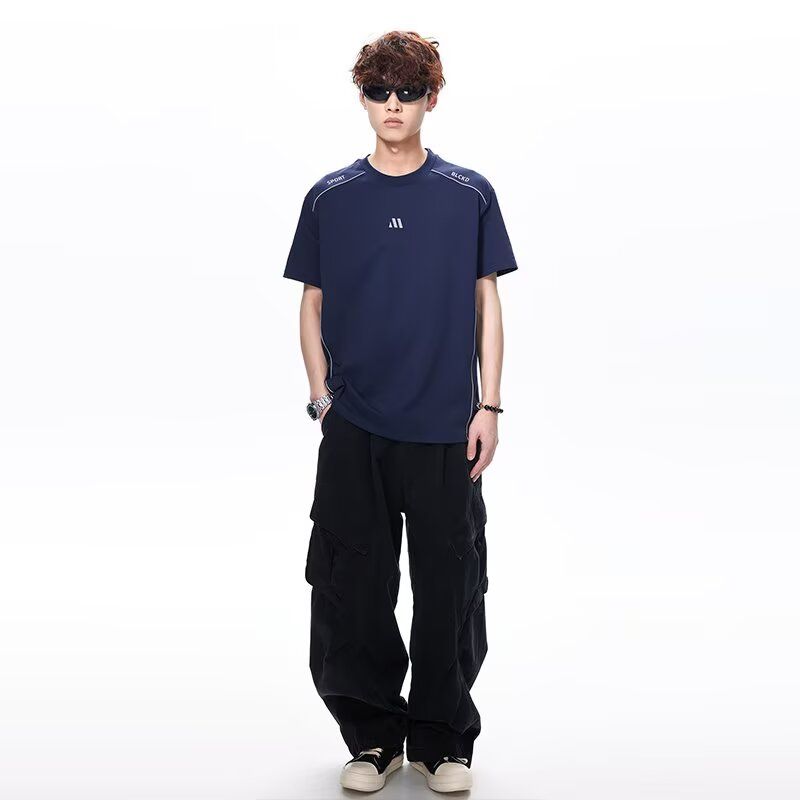 1506/QT720/P42运动短袖T恤男女夏季潮牌宽松半袖百搭情侣上衣,男装T恤,星座1506