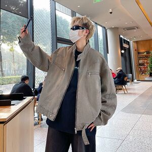 1506/QJK040/P72底特律短款男装夹克春秋帆布猎装外套2025年图片