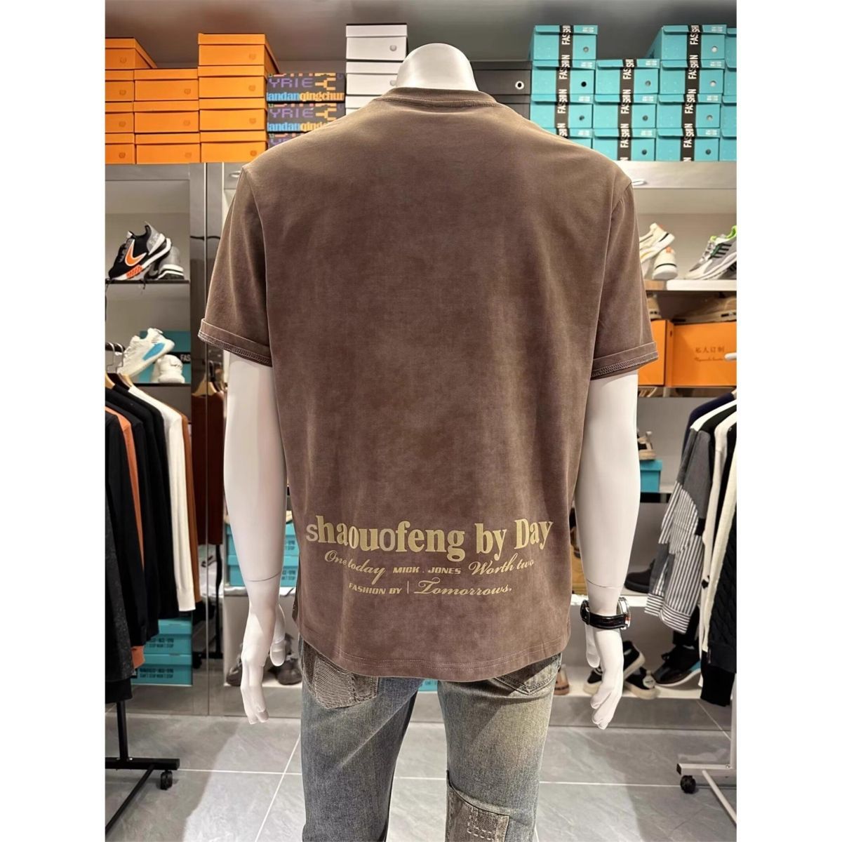1506-1/TSA3581/P35复古短袖T恤男休闲大码ins潮半袖夏百搭体恤1,男装T恤,星座1506