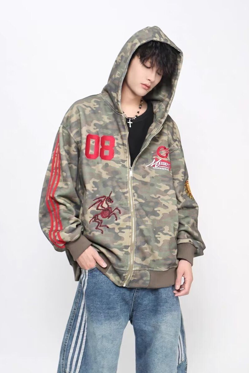 1506/QDX2030/P72美式连帽卫衣男潮牌秋季宽松休闲重磅痞帅上衣服,男装卫衣,星座1506