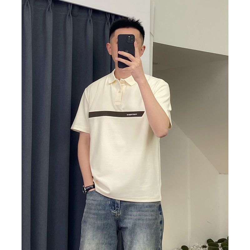 1506/Q260/P34夏季高端撞色翻领polo衫男短袖休闲百搭半袖t恤男1,男装Polo衫,星座1506