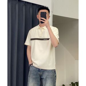 1506/Q260/P34夏季高端撞色翻领polo衫男短袖休闲百搭半袖t恤男1图片