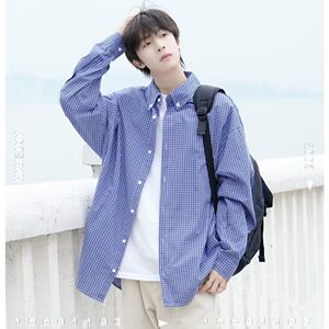 1506/QC330/P32长袖衬衫日系宽松衬衣男生潮流百搭休闲外套图片